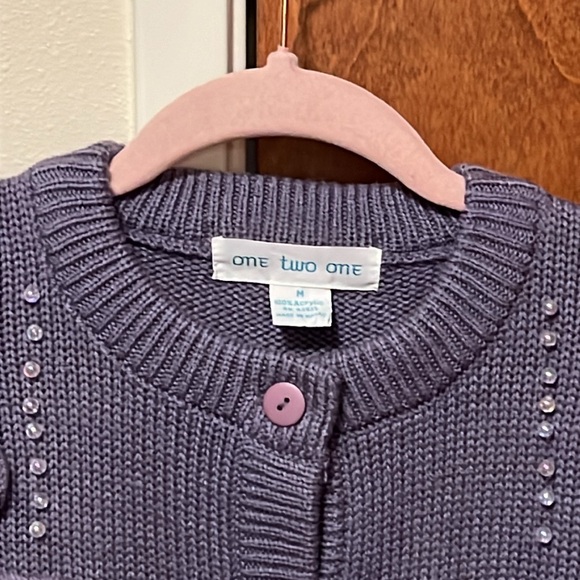 One Two One knit and beaded cardigan-NWOT - Picture 3 of 10